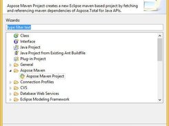 Aspose Maven for Eclipse Screenshot 1