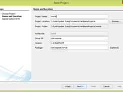 Aspose Maven Project Wizard - Basic Panel