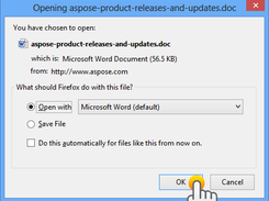 Export to Word generated output