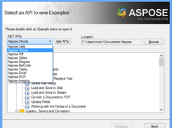 Aspose Visual Studio Plugin API Example Selection