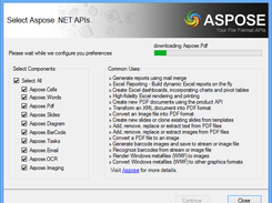 Aspose Visual Studio Plugin API download screen