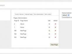 Admin page screenshot