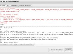 The dialog display a partially completed script.