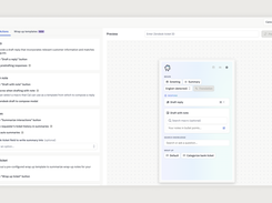 Copilot auto-drafts replies, translates conversations, guides agents through next steps, summarizes context, and can automatically wrap up tickets.