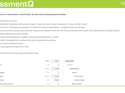 More than 20 different question types, including accounting