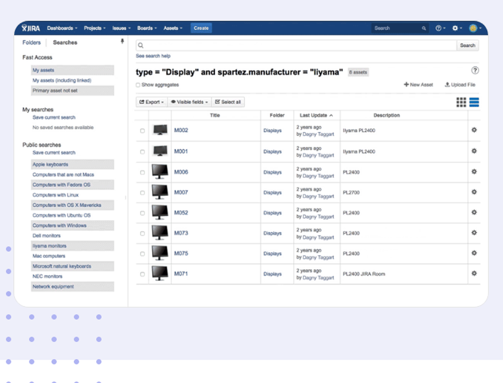 Assets and Inventory Plugin for Jira Screenshot 1