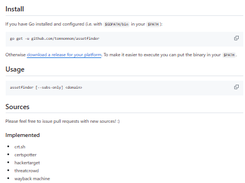 assetfinder Screenshot 1