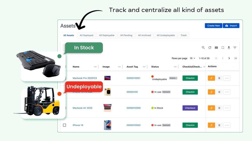 manage asset in AssetLoom