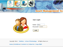 Asset management - Login Page