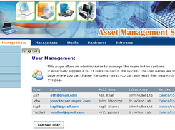 Asset management - Manage User