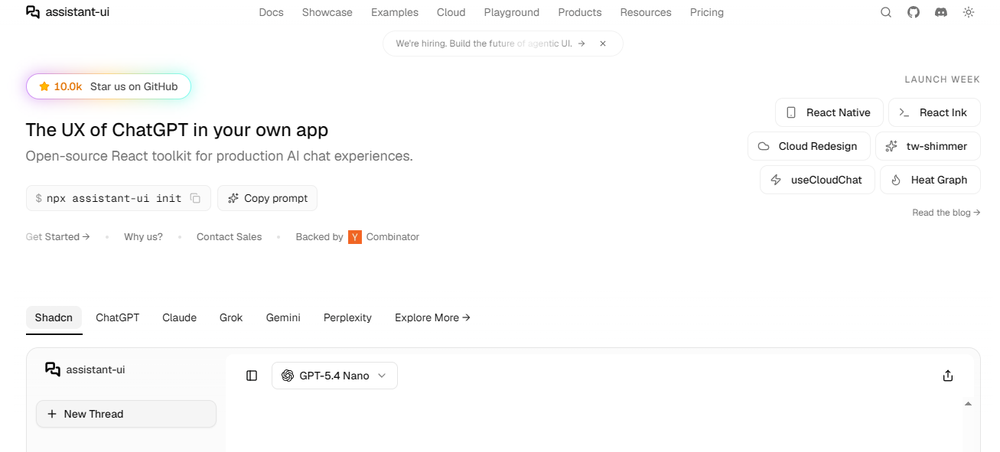 assistant-ui Screenshot 1