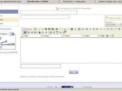 Simple articles interface for adding content