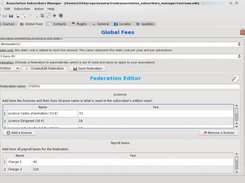 Federation editor in the settings window