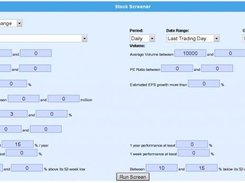 Stock screener searches markets for potential investments