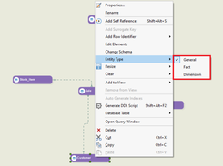 Selecting Entity Types in a Data Model