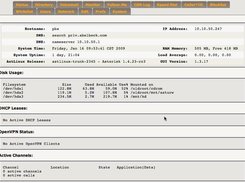 AstLinux web interface Status Tab