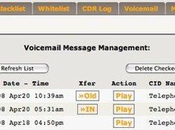 AstLinux web interface Voicemail Tab