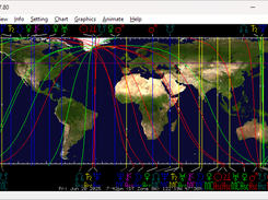 Astrocartography chart on world map