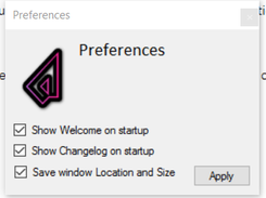 Close-up of the Preferences dialog
