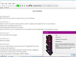 Full Asys window with About box shown