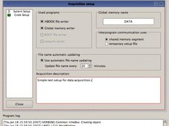 Setting up the acquisition circumstances.