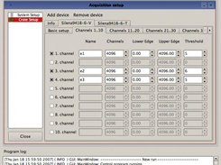 Setting up a device used in the data acquisition.