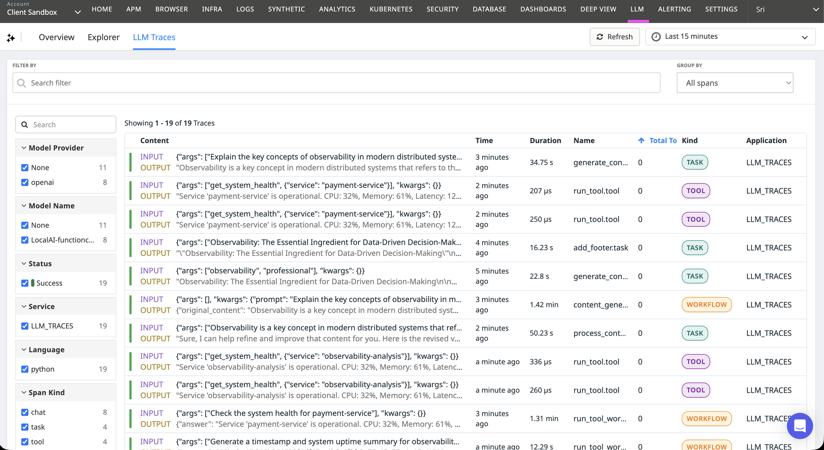 LLM observability
