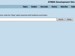 Shows the Search function and the main menu bar.