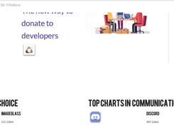 Homepage on the first day of AterStore being live