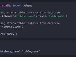 athenaSQL Screenshot 1