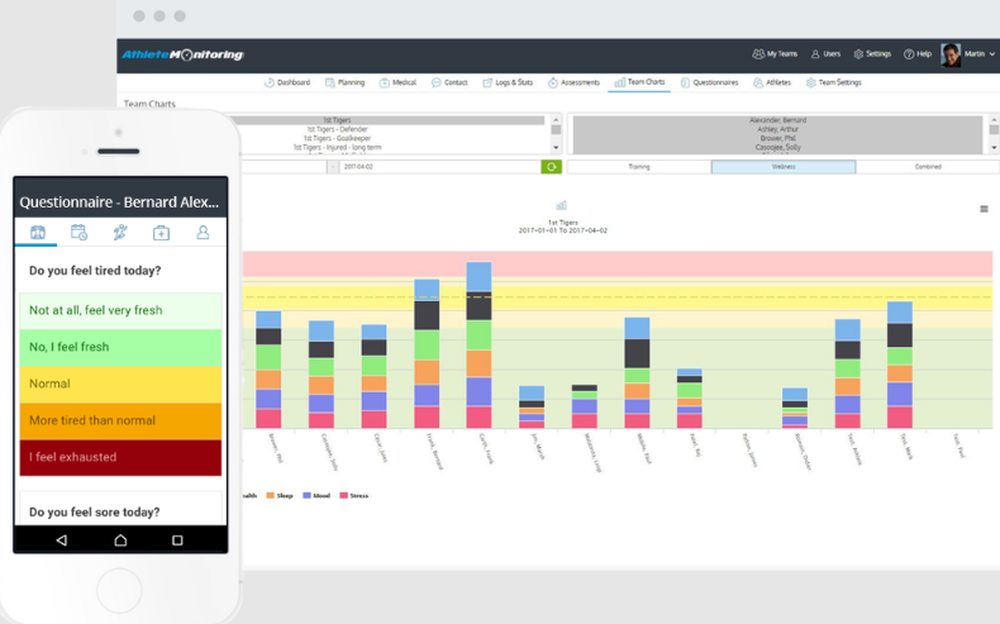 AthleteMonitoring Screenshot 1