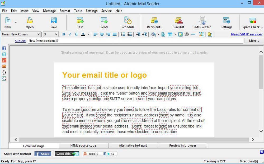 Atomic Mail Sender Screenshot 1
