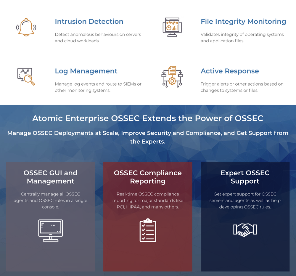 Atomic Enterprise OSSEC Features