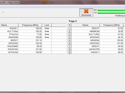 Hoggy Studio, FM page during data transfer 