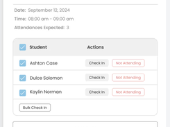 Attendly Check In/Out