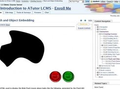 ATutor content page with embedded Flash