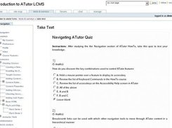 ATutor Plone look-a-like theme, displaying a quiz