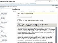 ATutor content editor, in the plone theme