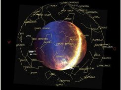 The snake (serpens) as seen from a approx. 51N 2E 