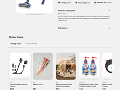 Product Page for Store Returns