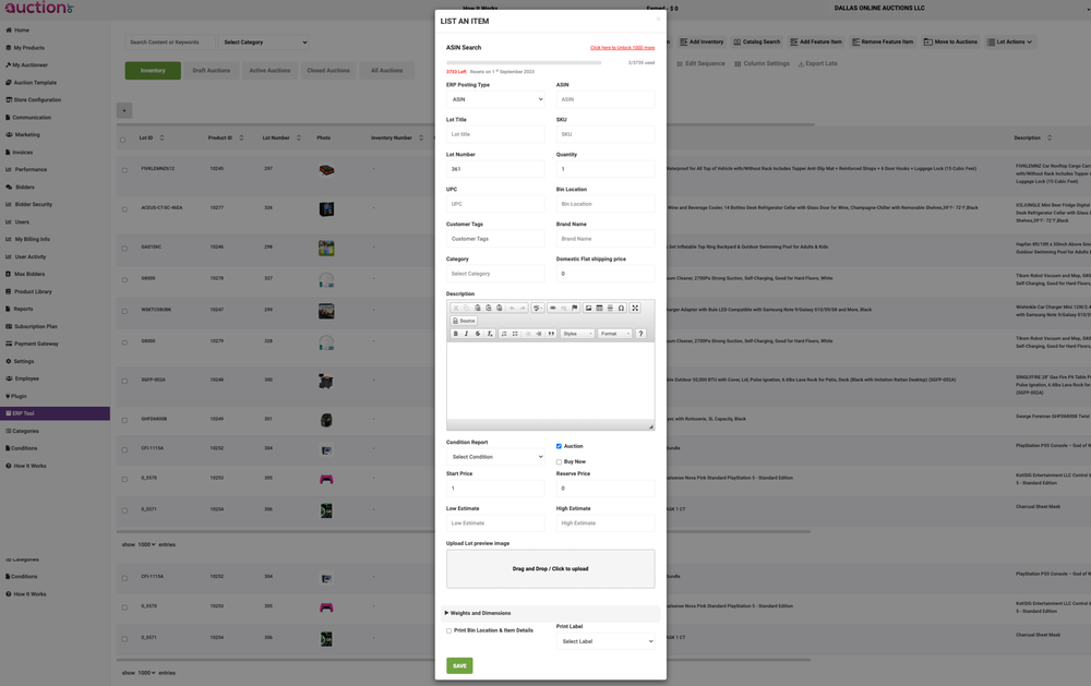 Cataloging by ASIN