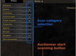 Upcoming category selection and the new scan button