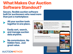 AuctionMethod is more than a software tool. It is a full-service platform designed for modern auctioneers who need control, not commissions. From setup to settlement, it adapts to your workflow and scales with your business at one flat, transparent price.