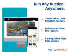 Support every type of auction with one flexible system. Timed, live, simulcast, in-person, catalog-only, and fixed-price events are all fully supported. Run the right format for every client and keep your operations streamlined from start to finish.