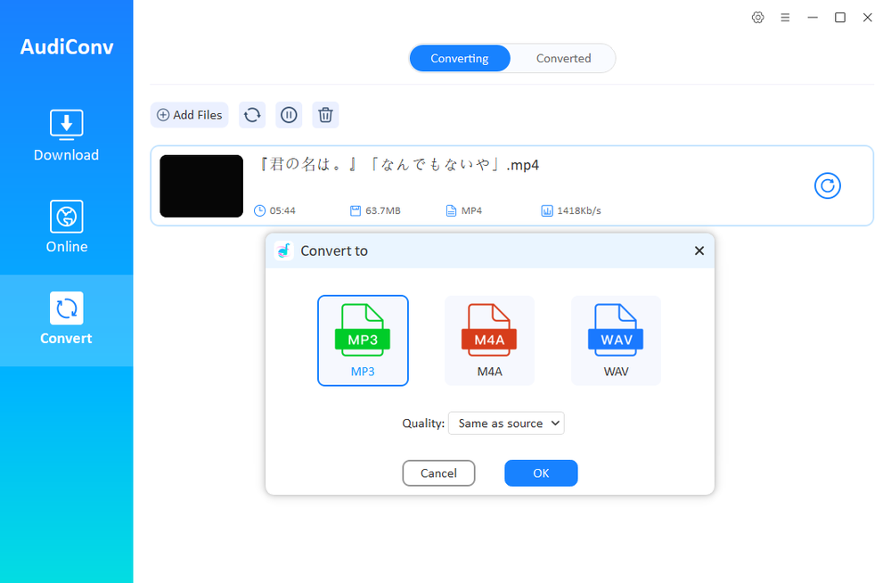AudiConv Screenshot 1