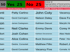 Identified Participant Voting Grid (Hidden Vote Value)