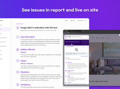 See issues in report and live on your site