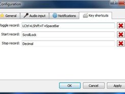 Keystrokes configuration