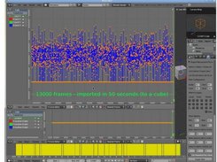 example- 13000 key frames imported in 50 seconds to a cube