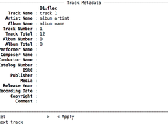 editing track metadata